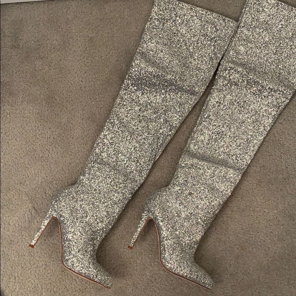 Knee High Glitter Sparkle boots